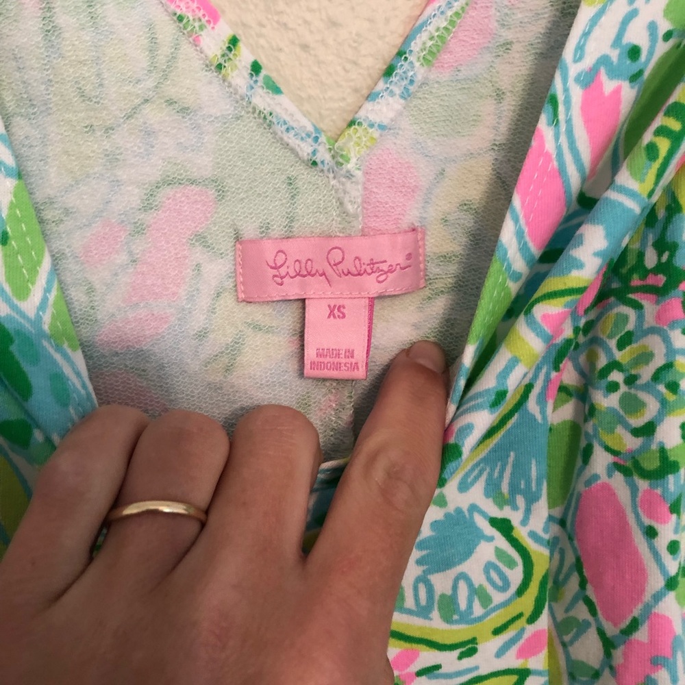 Lilly Pulitzer Pink and Green Floral Dress - Picture 2 of 2